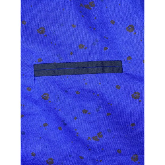 SSLR Mens Dress Shirt Casual Cotton Print Blue Short Sleeve Button Up Shirt Med - Picture 6 of 10